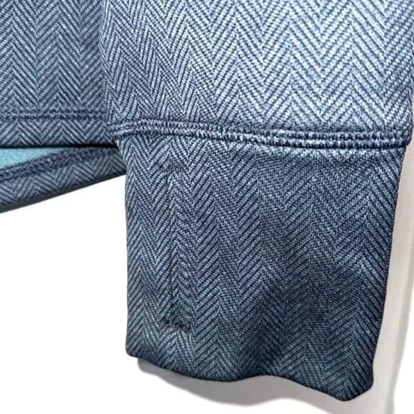 Champion Womens Full-Zip Athletic Jacket L Blue Herringbone High Collar Polyeste - Picture 6 of 11